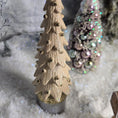 Load image into Gallery viewer, Decorative Christmas tree miniature with a glittery finish on a snowy background
