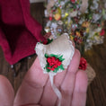Load image into Gallery viewer, silk ribbon detail of silk hat for miniature dollhouse
