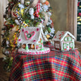Load image into Gallery viewer, Pair miniature dollhouse gingerbread houses, side view
