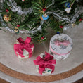 Load image into Gallery viewer, trio of hand wrapped round gift boxes miniature dollhouse Christmas
