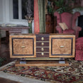 Load image into Gallery viewer, Cristina Noriega Art Deco Burl Wood Sideboard Cabinet Dollhouse Miniature
