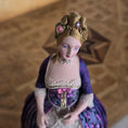 Load image into Gallery viewer, Gale Elena Bantock doll with a purple dress and decorative hair 
