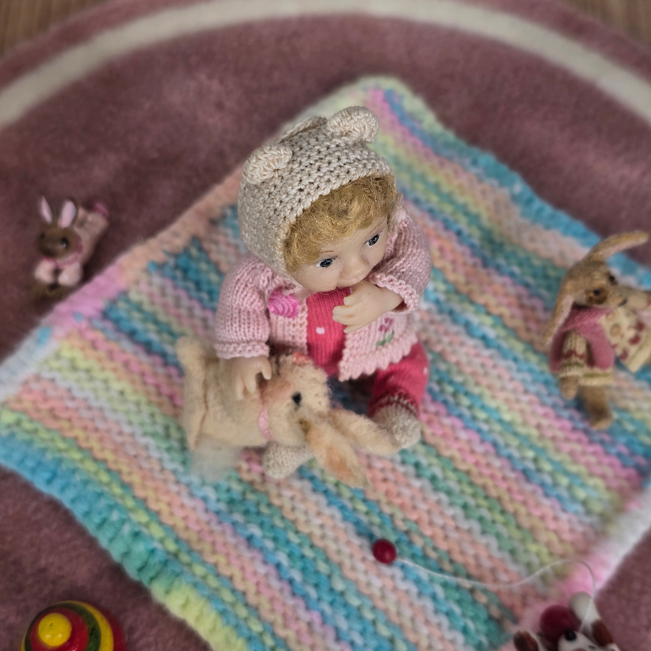top view of Catherine Muniere doll