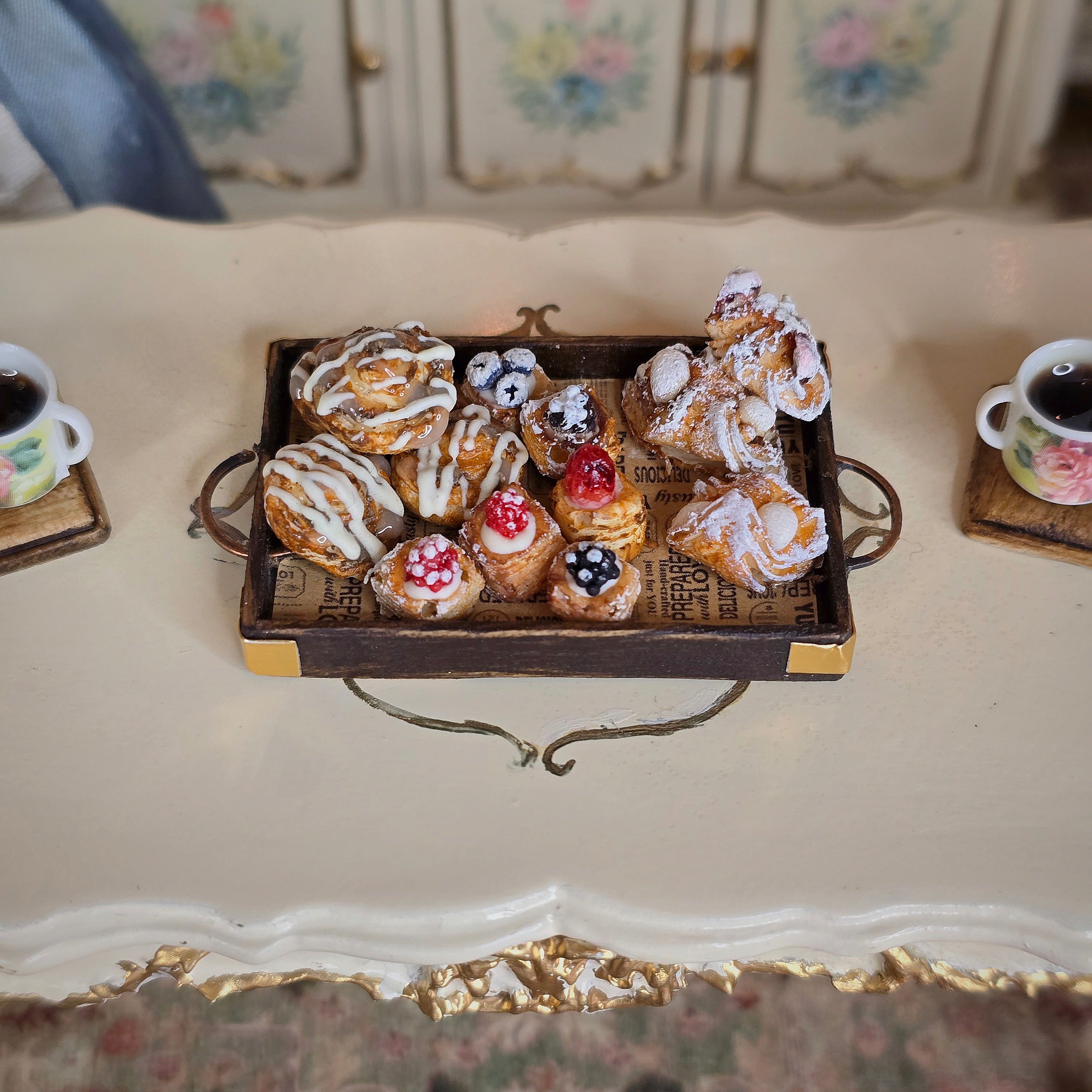 tray of pastries for dollhouse
