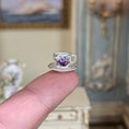 Load image into Gallery viewer, hand painted plums teacup & saucer on finger, Miyuki Nagashima 
