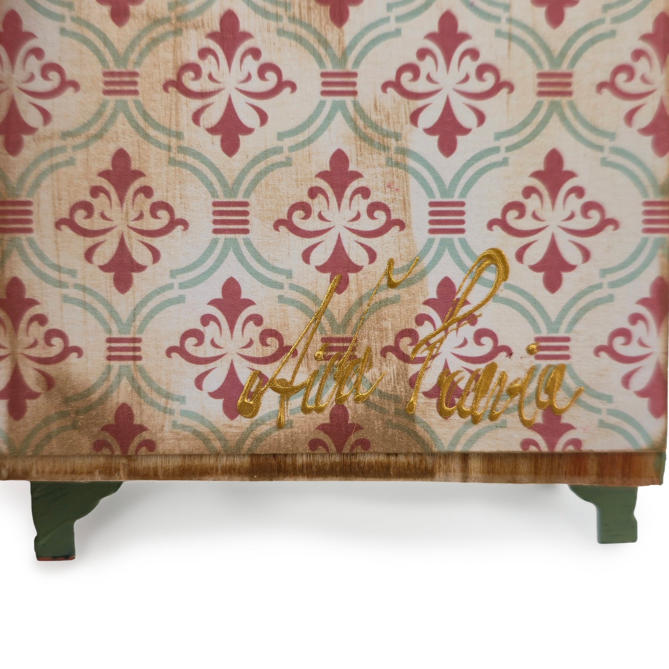 Signed back of furniture