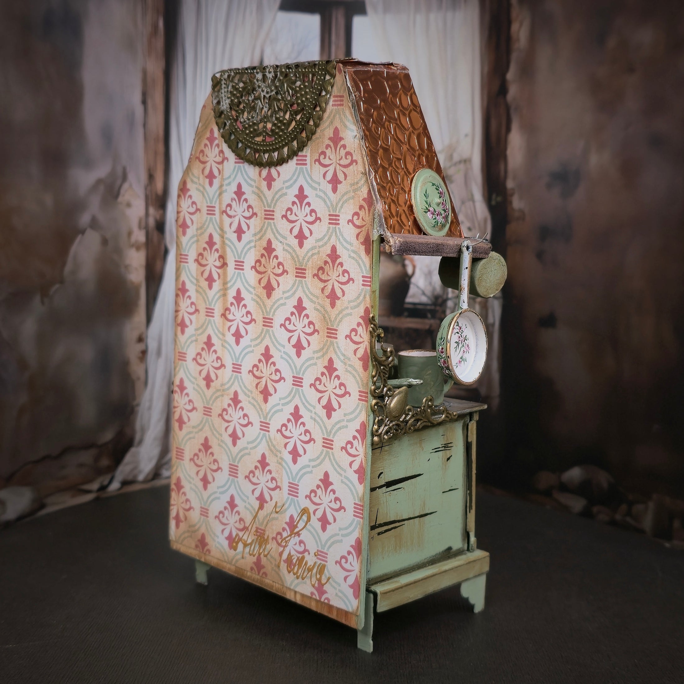 Back view of stove