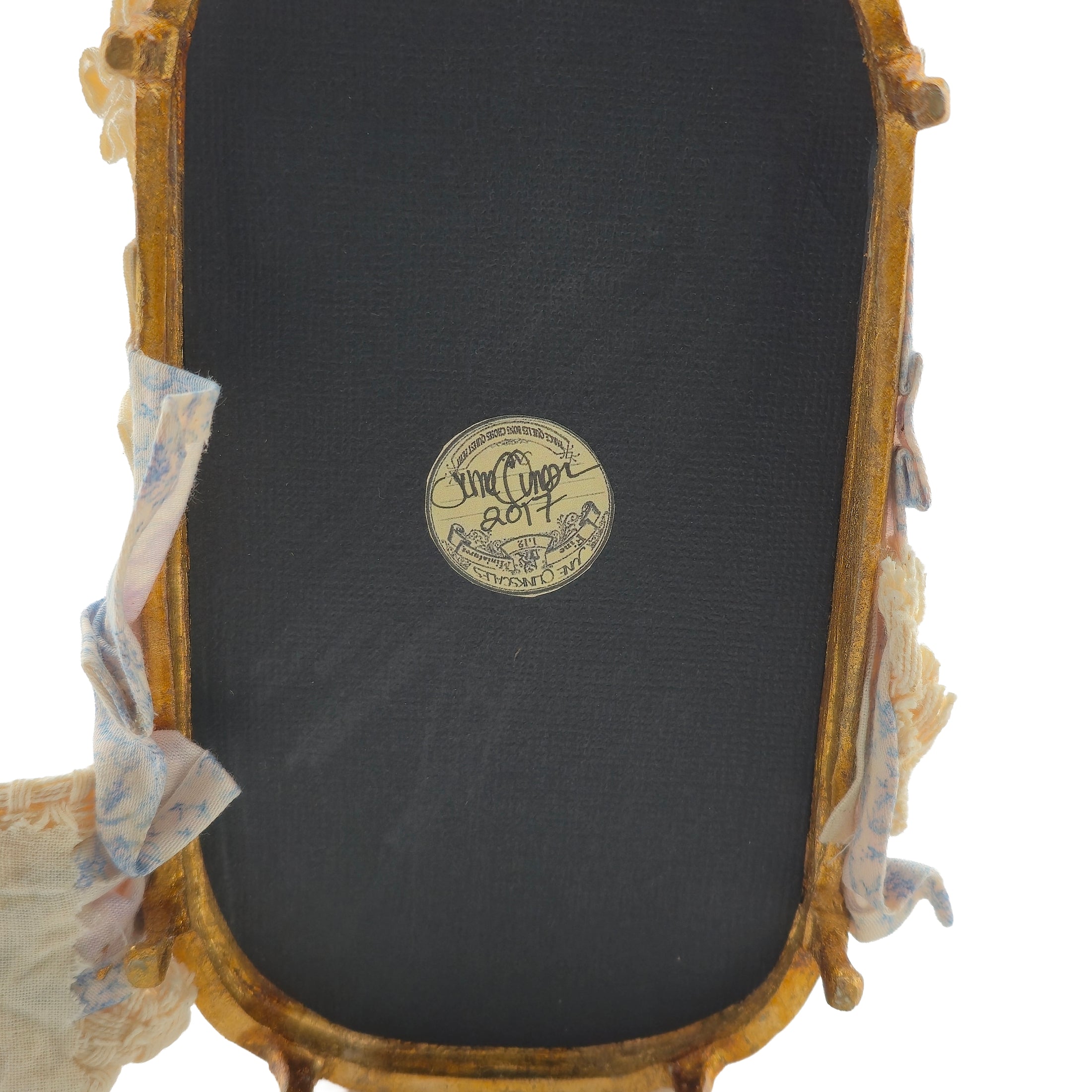 signed underside of bed