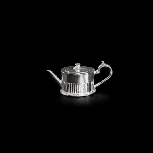 Ken Palmer UK Sterling Silver Victorian Hinged Lid Teapot
