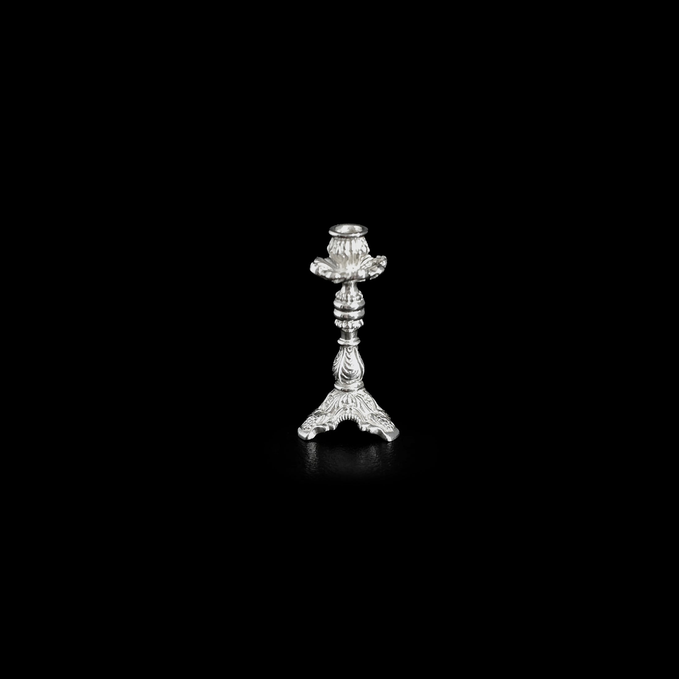 Dimitri Shevchenko Sterling Silver Ornate Victorian Candlestick
