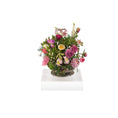 Load image into Gallery viewer, Carol Wagner Mixed Artisan Floral Arrangement in Pewter Planter
