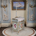 Load image into Gallery viewer, June Clinkscales Custom Rococo Gilt Blue Baby’s Changing Table with Hanging Rail
