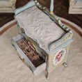 Load image into Gallery viewer, June Clinkscales Custom Rococo Gilt Blue Baby’s Changing Table with Hanging Rail
