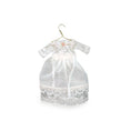 Load image into Gallery viewer, Miniature White Lace Infant Dress on Hanger Dollhouse Baby Clothing
