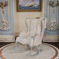Load image into Gallery viewer, June Clinkscales Miniature Rococo Nursery Rocking Chair Gilt Blue
