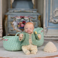 Load image into Gallery viewer, Rare Catherine Muniere Miniature Baby Doll with Moses Basket
