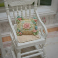 Load image into Gallery viewer, Miniature Crochet Baby Blanket & Pillow with Silk Ribbon Work
