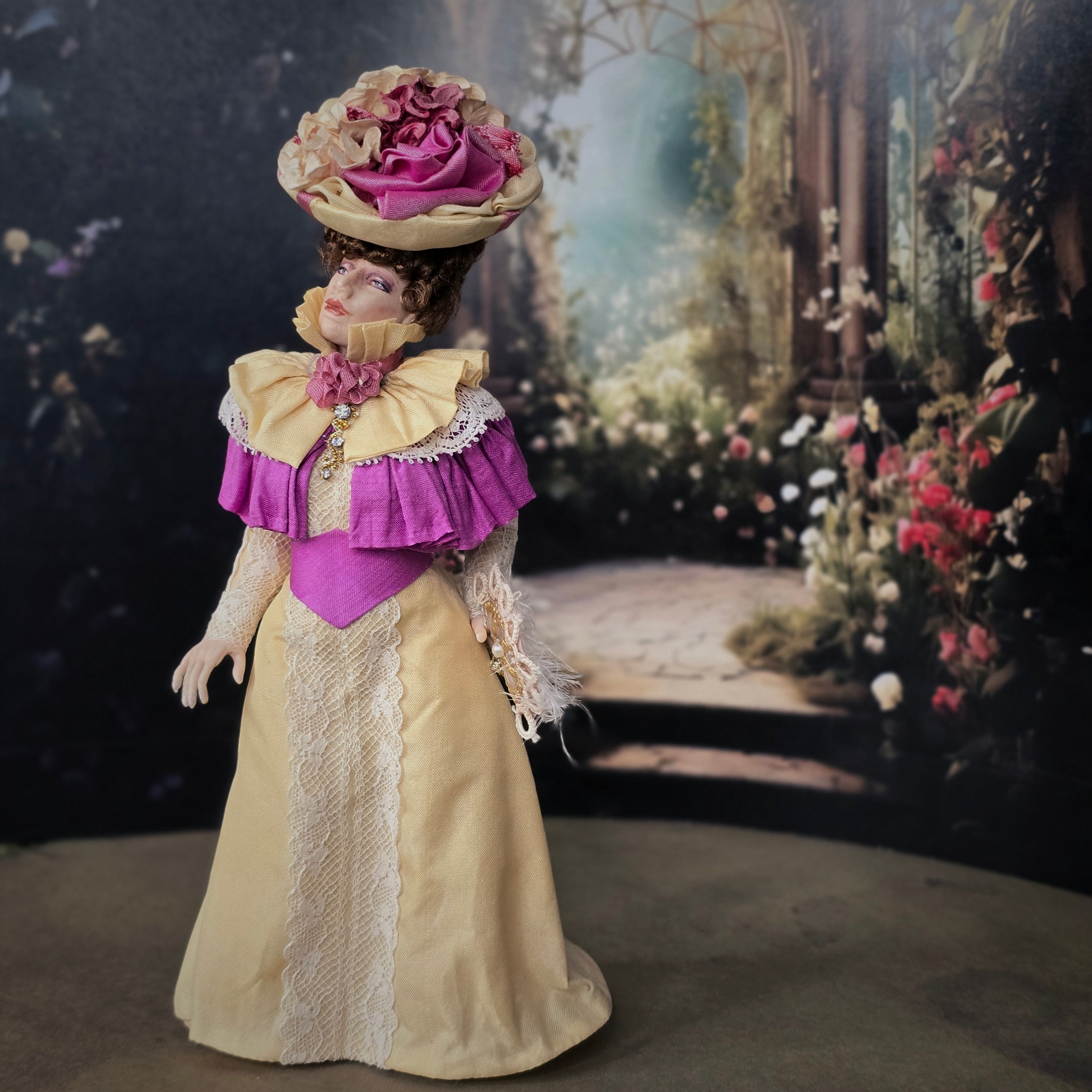 James Carrington Victorian Lady Doll in Silk Couture Ensemble