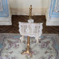 Load image into Gallery viewer, Miniature Victorian Lace Collar on Hanger Dollhouse Accessory
