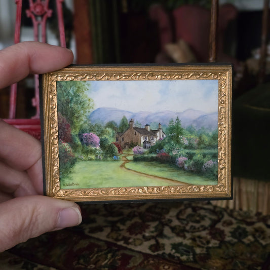 Melissa Wolcott Miniature Oil Painting Mt Rydal Wordsworth Home