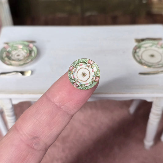 Hand-Painted Porcelain Decorative Dessert Plate by Teresa Welch (1977)