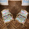 Load image into Gallery viewer, John J. Hodgson Gold-Leafed Peacock Upholstered Settee & Armchairs 3-Piece Living Room Set
