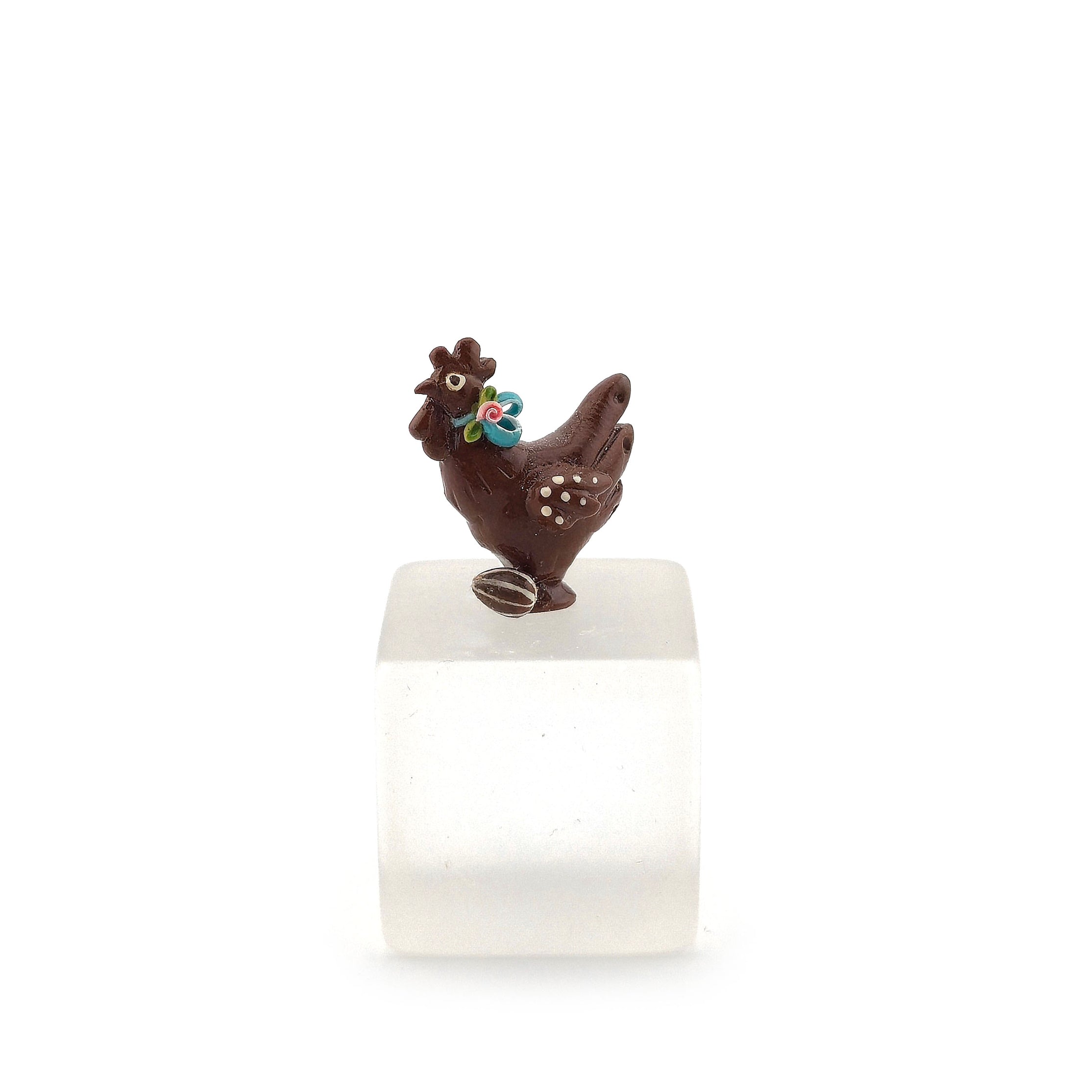 Miniature Easter Springtime Chocolate Hen Confectionery Figure