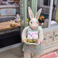 Load image into Gallery viewer, Yellow Easter Sugar House with Pastel Candy Display Centerpiece Miniature
