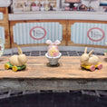 Load image into Gallery viewer, Paris Miniatures France OOAK Pink Sugar Easter Egg in Painted Metal Basket
