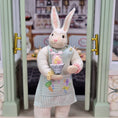 Load image into Gallery viewer, Paris Miniatures France OOAK Pink Sugar Easter Egg in Painted Metal Basket
