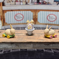 Load image into Gallery viewer, Paris Miniatures France OOAK Lavender Sugar Easter Egg in Painted Metal Basket

