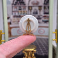 Load image into Gallery viewer, OOAK Vintage Easter Bunny Porcelain Plate on Gold Tone Stand
