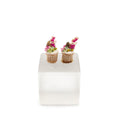 Load image into Gallery viewer, Pair of Pink Decorated Easter Cupcakes with Bunny Cookies Paris Miniatures France
