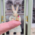 Load image into Gallery viewer, Pair of Pink Decorated Easter Cupcakes with Bunny Cookies Paris Miniatures France
