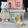 Load image into Gallery viewer, Yellow & Green Vintage Wooden Nursery Bunny Pull Toy Miniature
