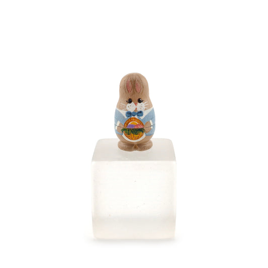 Diane Jones Hand-Painted Easter Bunny Nesting Doll Set with Chick 1995