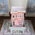 Load image into Gallery viewer, Hemy Eppich Grand Pink & White 1:144 Scale Dollhouse on Painted Table Nursery Display
