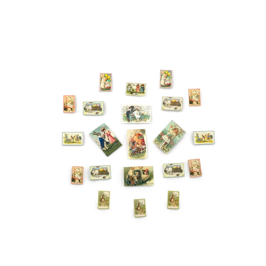 Set of Twenty-One Miniature Victorian Easter Greeting Cards