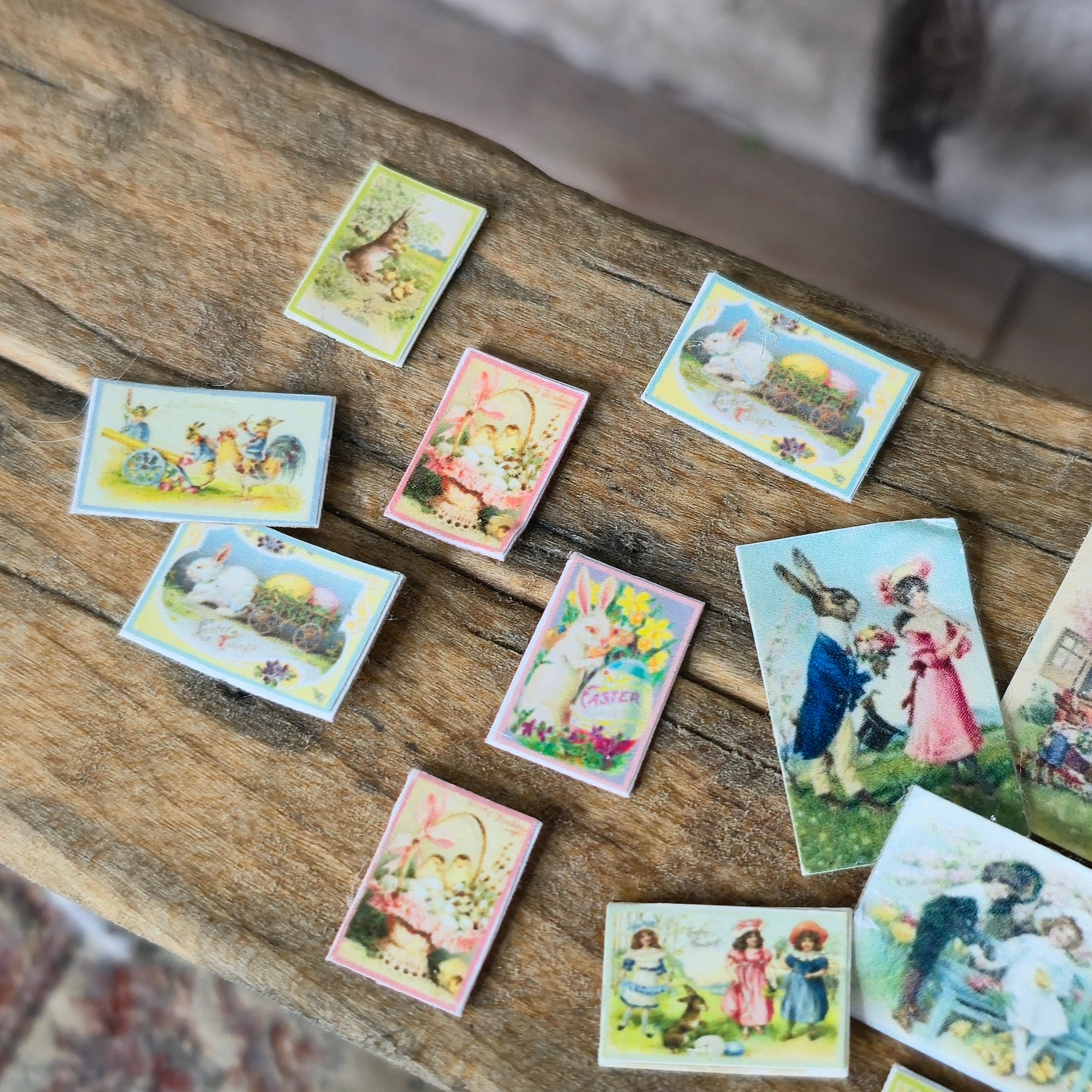 Set of Twenty-One Miniature Victorian Easter Greeting Cards