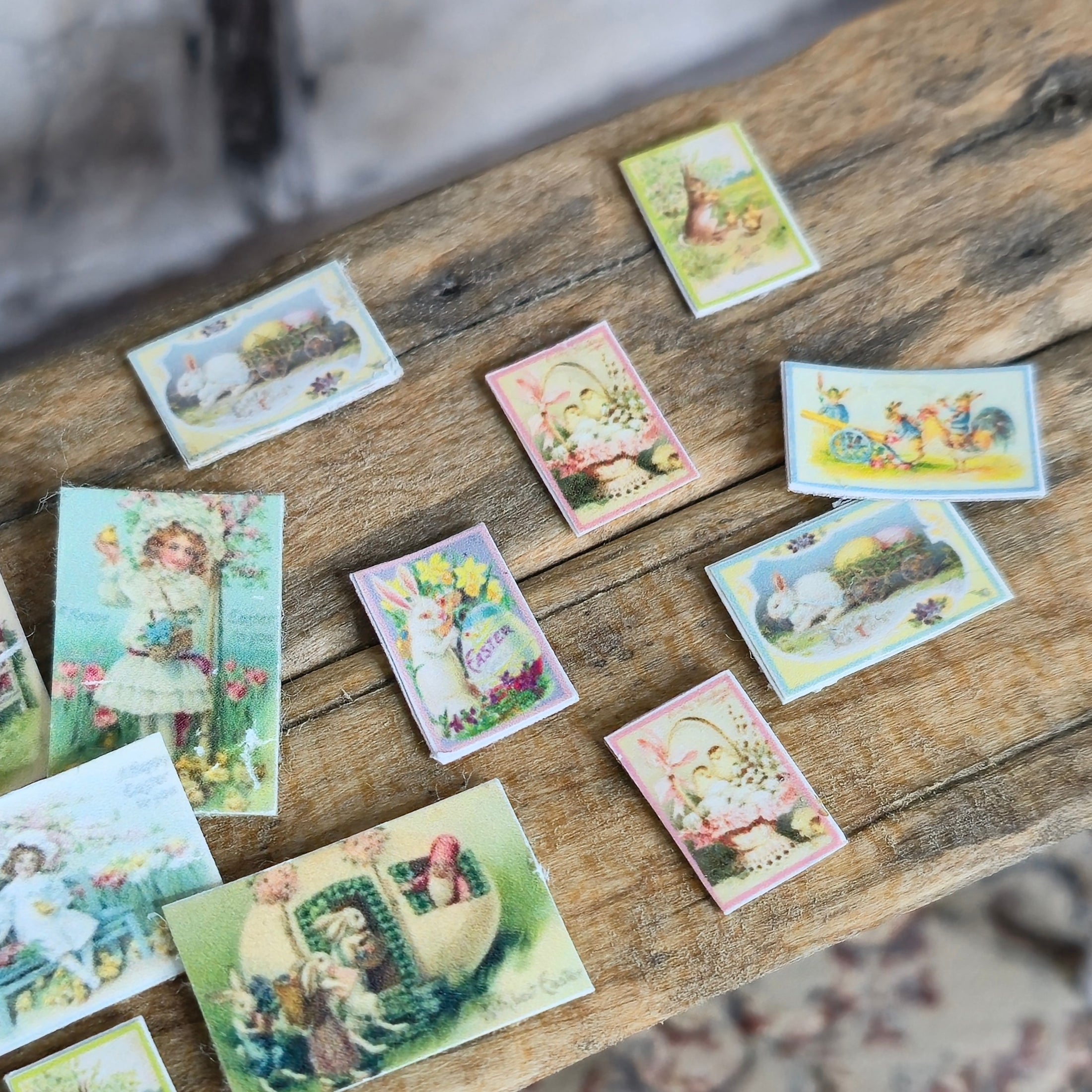 Set of Twenty-One Miniature Victorian Easter Greeting Cards
