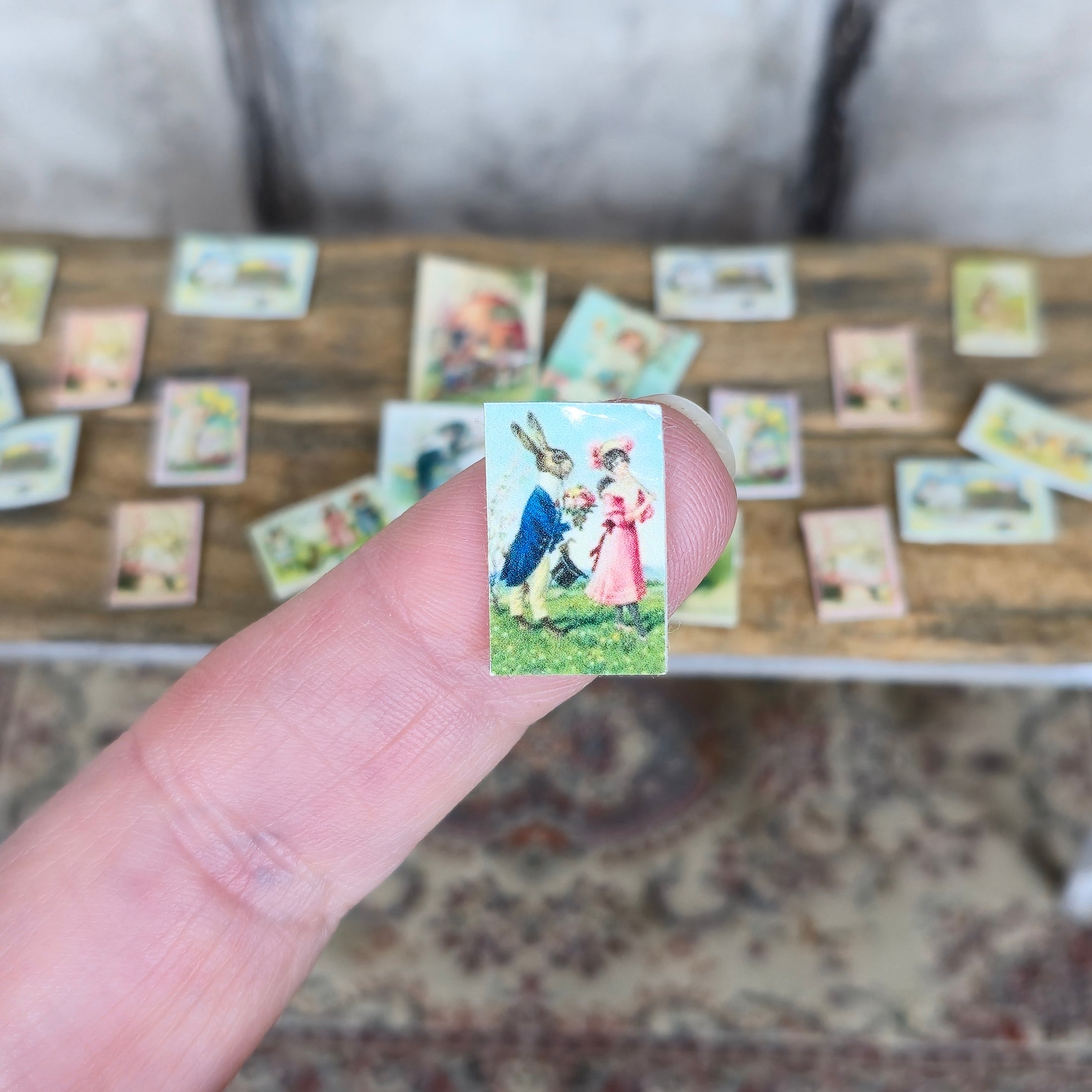 Set of Twenty-One Miniature Victorian Easter Greeting Cards