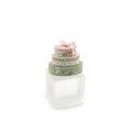 Load image into Gallery viewer, Stacked Floral Decorative Oval Boxes with Pink Silk Ribbon Vintage Artisan
