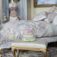 Load image into Gallery viewer, Stacked Floral Decorative Oval Boxes with Pink Silk Ribbon Vintage Artisan
