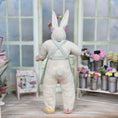 Load image into Gallery viewer, OOAK Easter Bunny Anthropomorphic Dollhouse Doll with Egg Dyeing Diorama Scene
