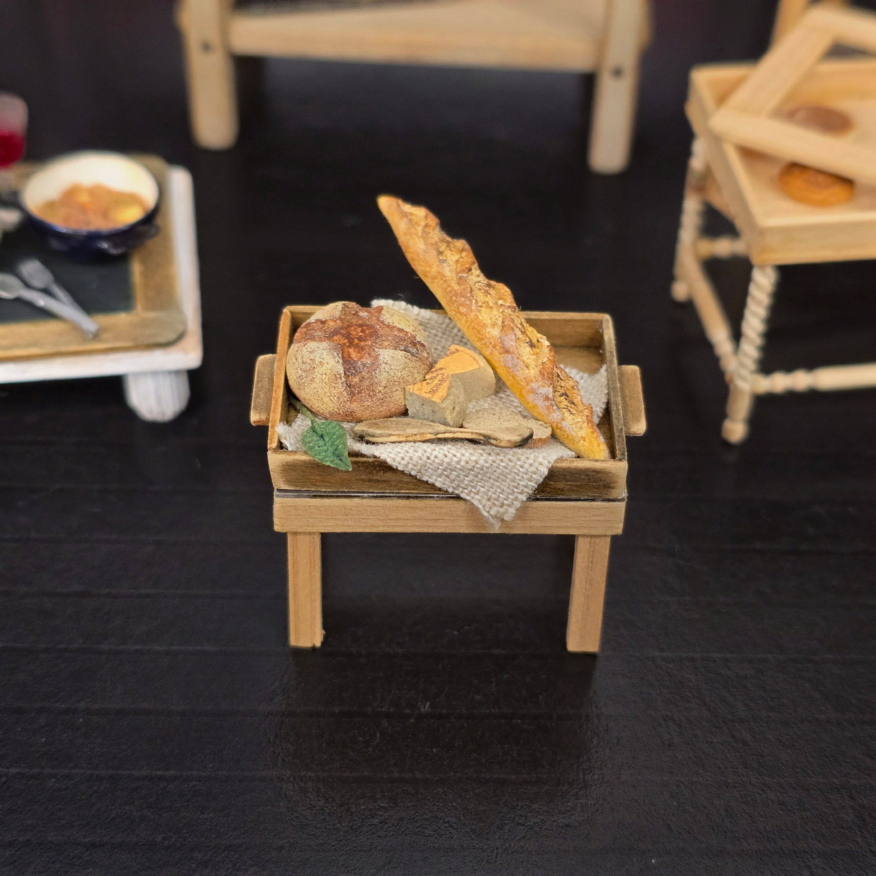 Tomo Tanaka Nunu’s House Bread and Cheese Display Table Miniature