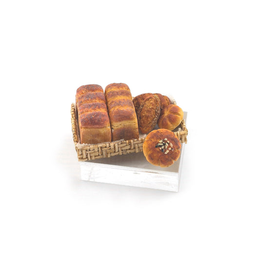 Tomo Tanaka Nunu’s House Artisan Woven Bread Basket Set Miniature
