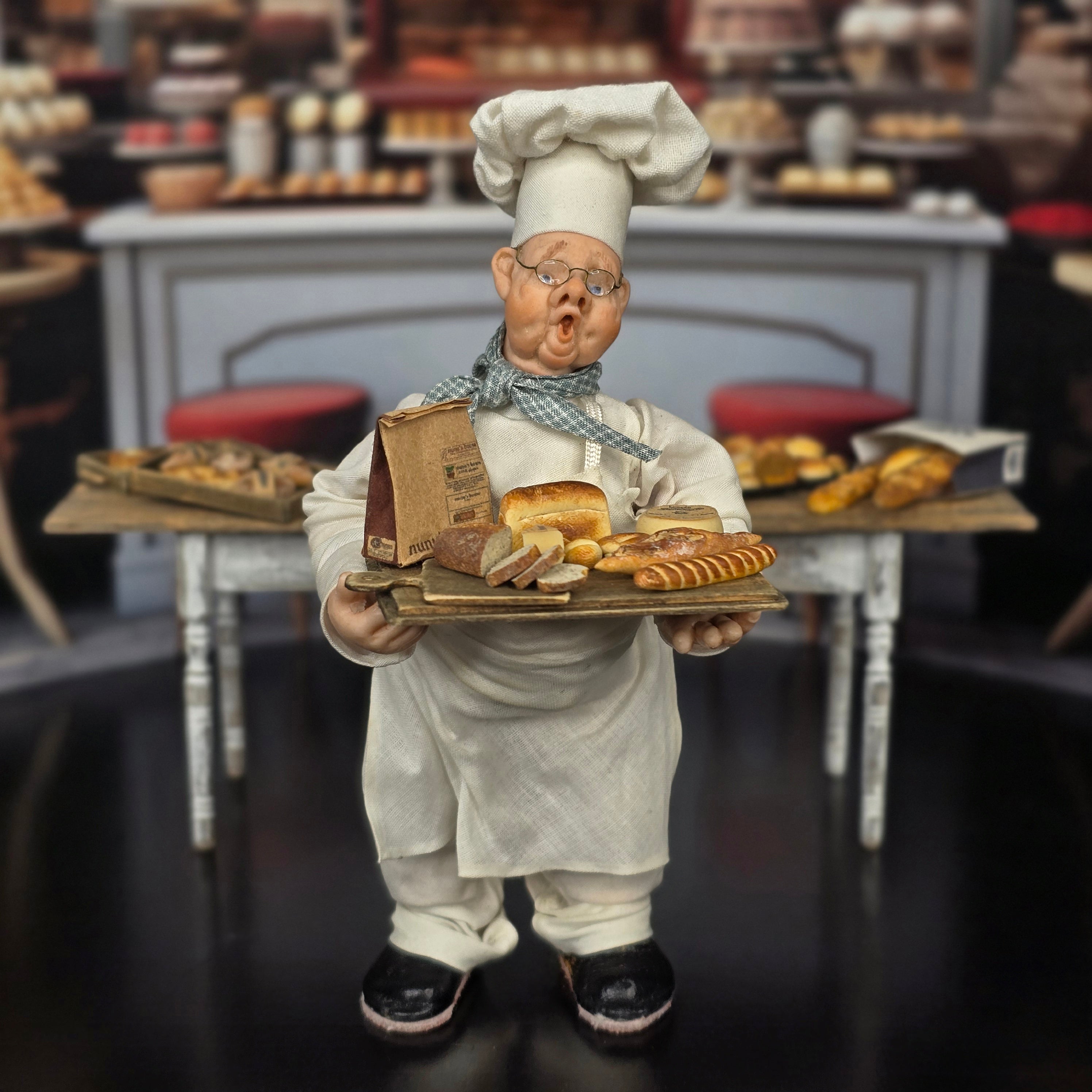 Tomo Tanaka Nunu’s House Rustic Bread and Cheese Board Diorama Miniature