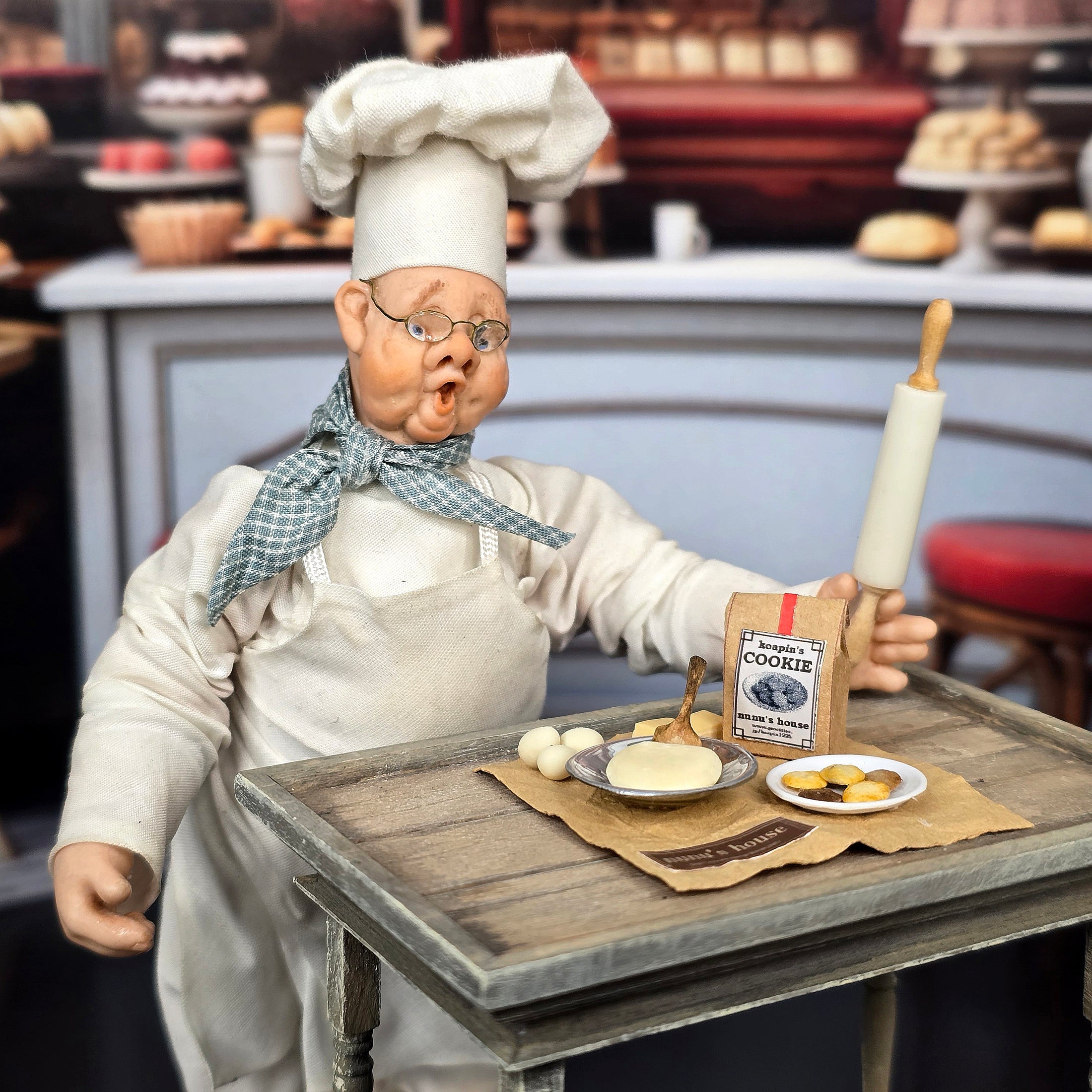 Tomo Tanaka Nunu’s House Cookie Baking Scene Diorama Miniature Artisan Food