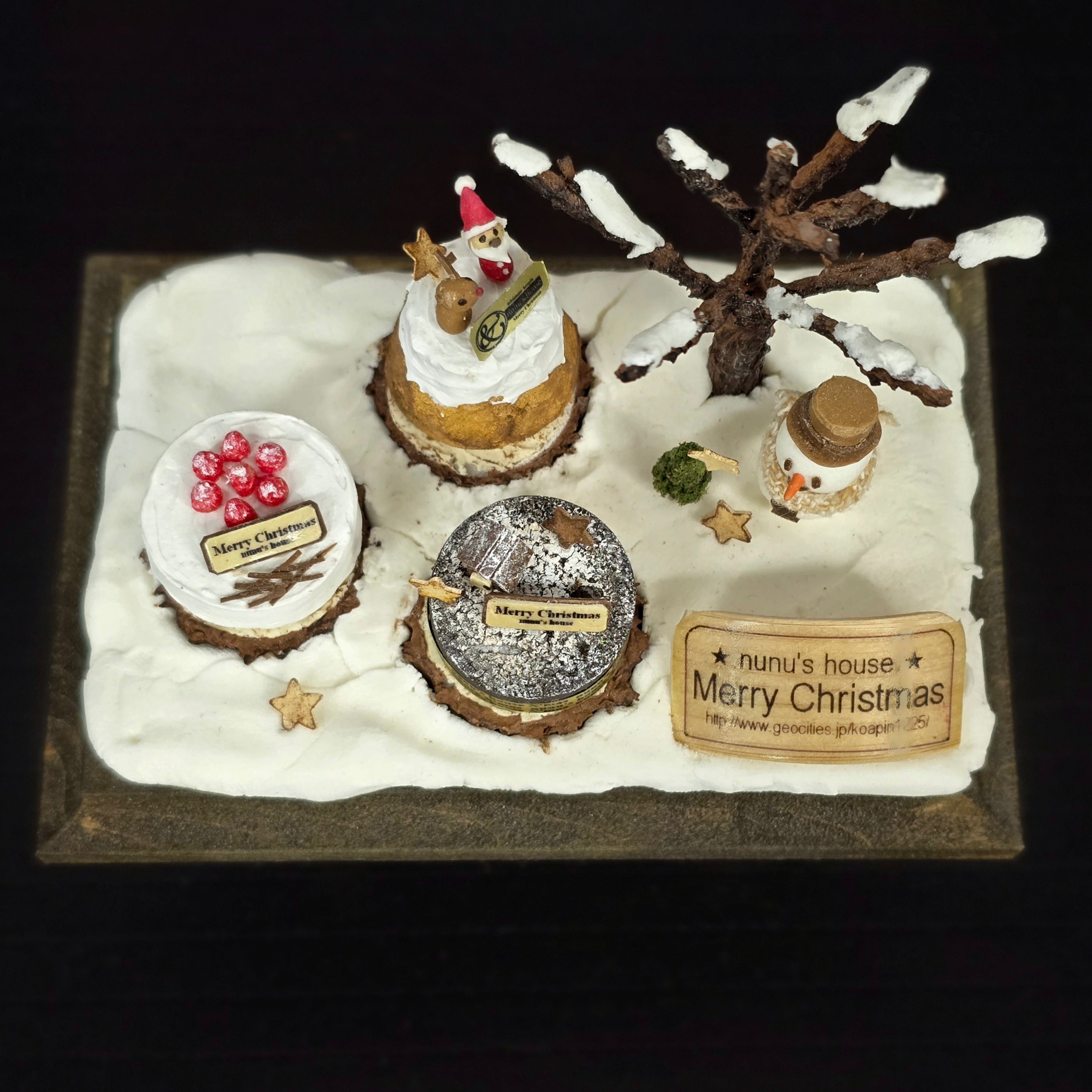 Tomo Tanaka Nunu’s House Christmas Cake Diorama Artisan Miniature