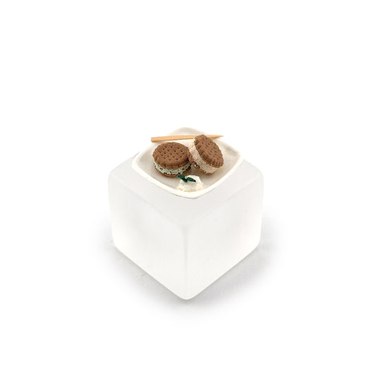 Tomo Tanaka Nunu’s House Ice Cream Cookie Sandwiches on Plate Artisan Miniature